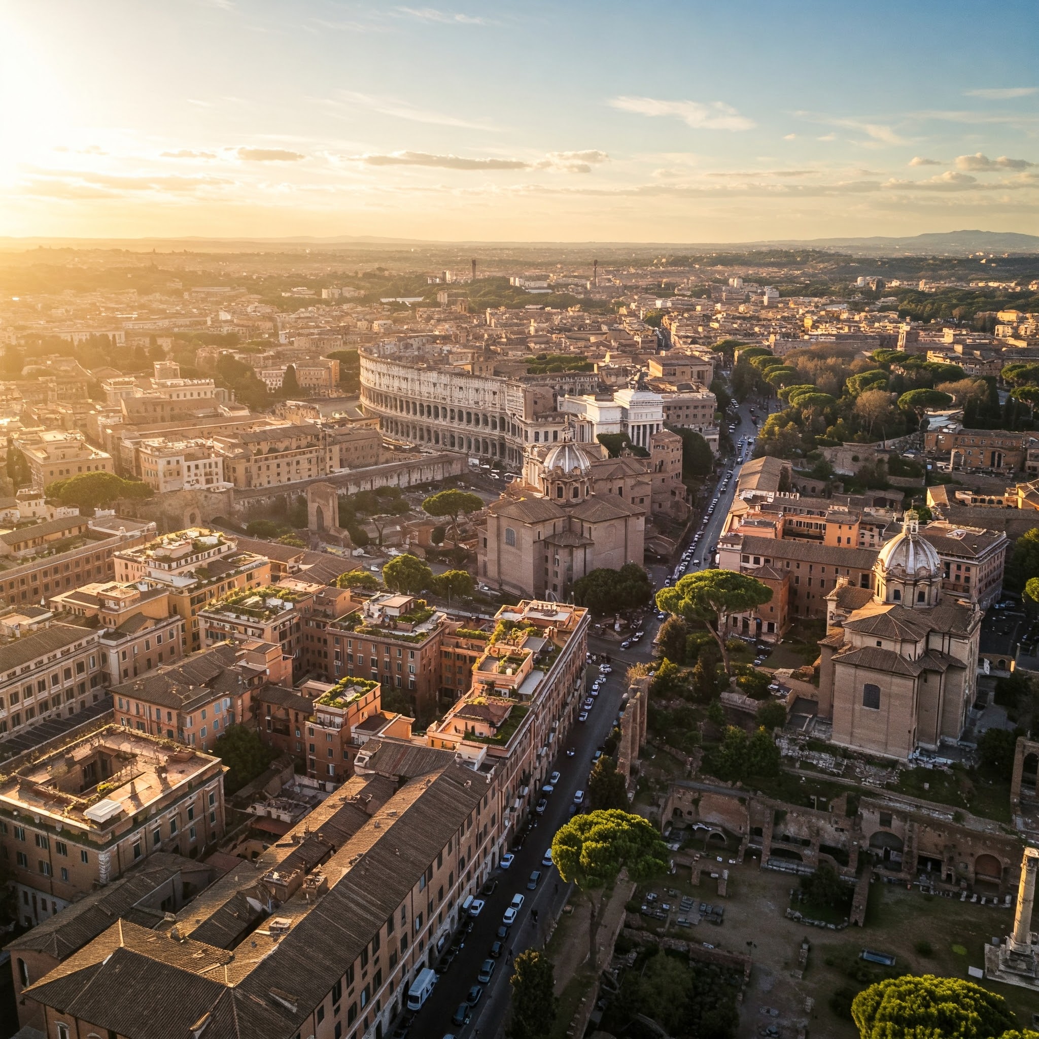 Vista dall’alto di Roma